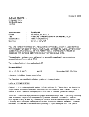 Document de brevet canadien 2605684. Poursuite-Amendment 20131009. Image 1 de 3