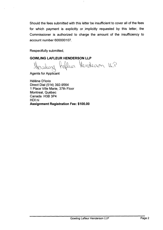Document de brevet canadien 2606515. Cession 20090717. Image 2 de 4