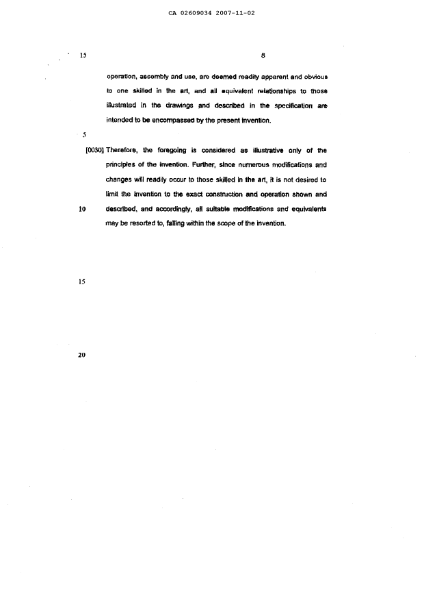 Document de brevet canadien 2609034. Description 20091120. Image 8 de 8
