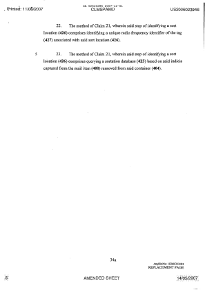 Document de brevet canadien 2610286. Revendications 20061201. Image 5 de 5