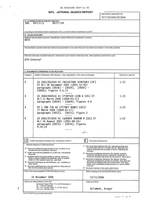 Document de brevet canadien 2610286. PCT 20071130. Image 2 de 4