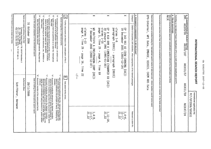 Document de brevet canadien 2610755. PCT 20061205. Image 1 de 4