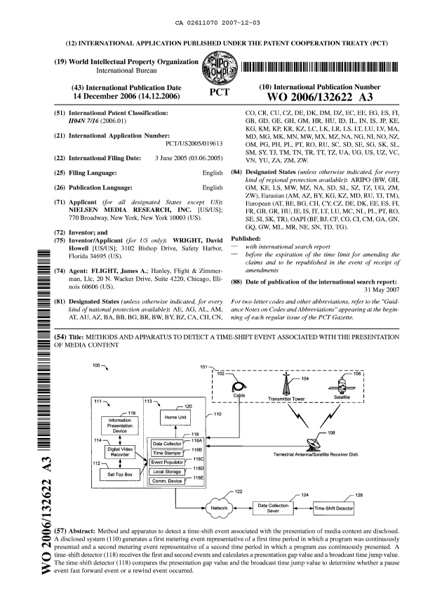Canadian Patent Document 2611070. PCT 20061203. Image 2 of 2