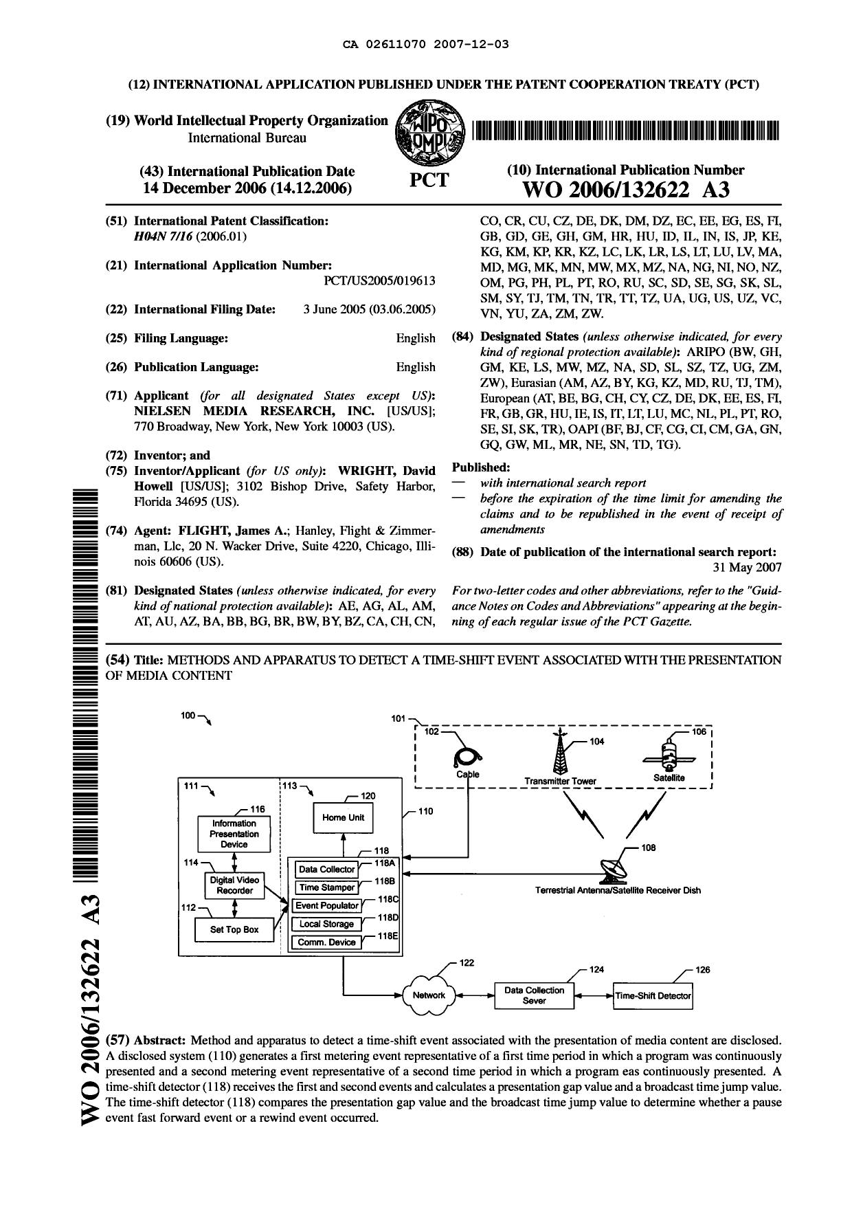 Document de brevet canadien 2611070. PCT 20061203. Image 2 de 2