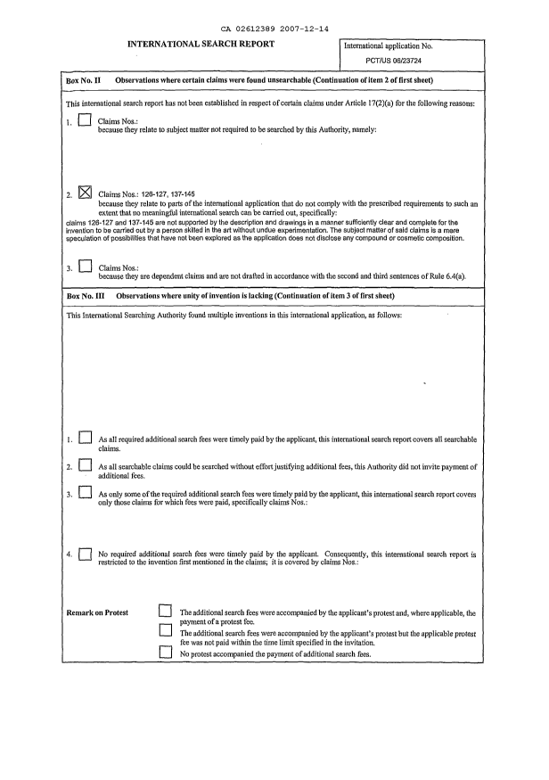 Document de brevet canadien 2612389. PCT 20071214. Image 2 de 2