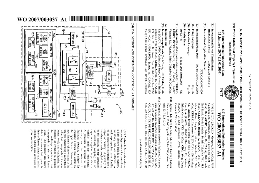 Document de brevet canadien 2612797. Abrégé 20071219. Image 1 de 2