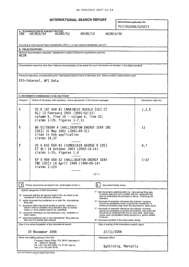 Document de brevet canadien 2613319. PCT 20071219. Image 1 de 3