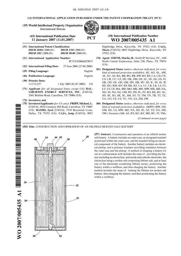 Document de brevet canadien 2613319. Abrégé 20120926. Image 1 de 2
