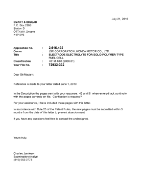 Document de brevet canadien 2615492. Correspondance 20100721. Image 1 de 1