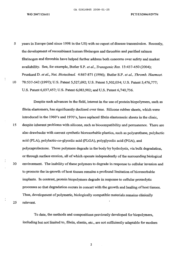 Canadian Patent Document 2616865. Description 20071225. Image 2 of 105