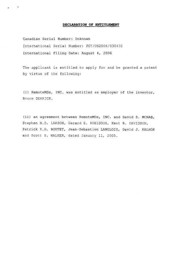 Document de brevet canadien 2617923. Correspondance 20080403. Image 2 de 2