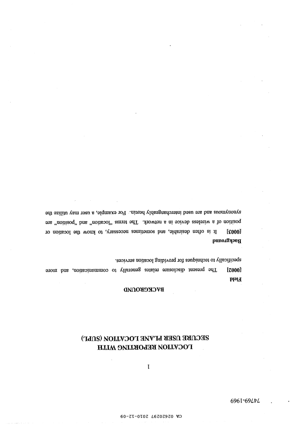 Document de brevet canadien 2620297. Description 20091209. Image 1 de 34