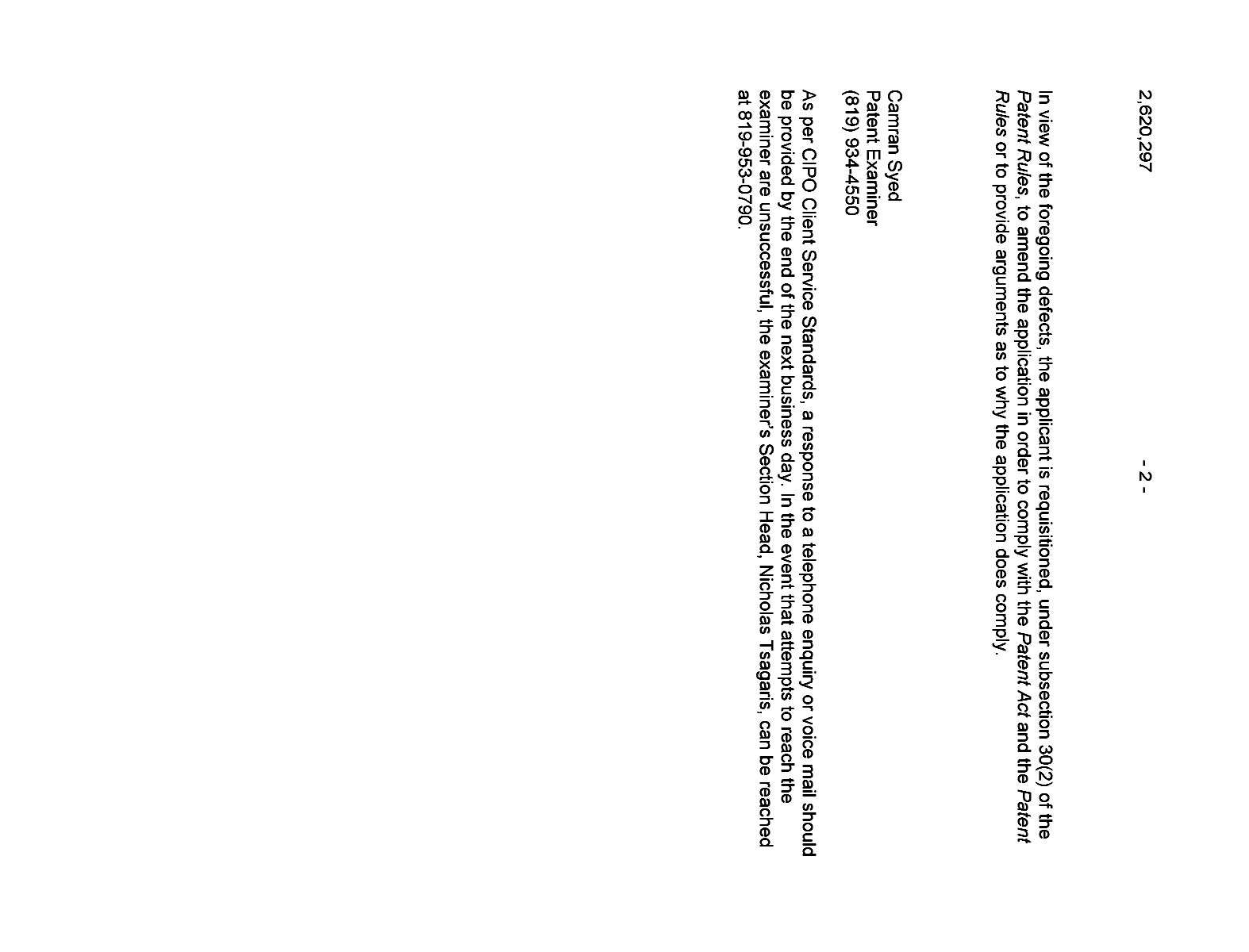 Document de brevet canadien 2620297. Poursuite-Amendment 20101205. Image 2 de 2