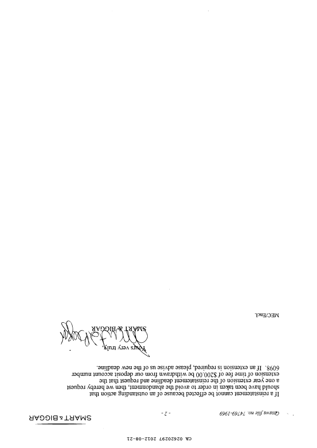 Canadian Patent Document 2620297. Correspondence 20111221. Image 2 of 2