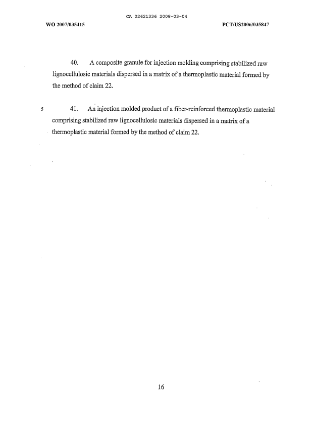 Document de brevet canadien 2621336. Revendications 20080304. Image 6 de 6