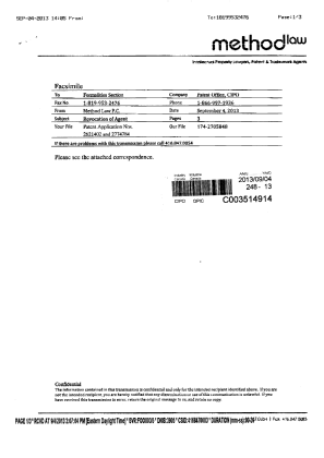 Canadian Patent Document 2621402. Correspondence 20130904. Image 2 of 3