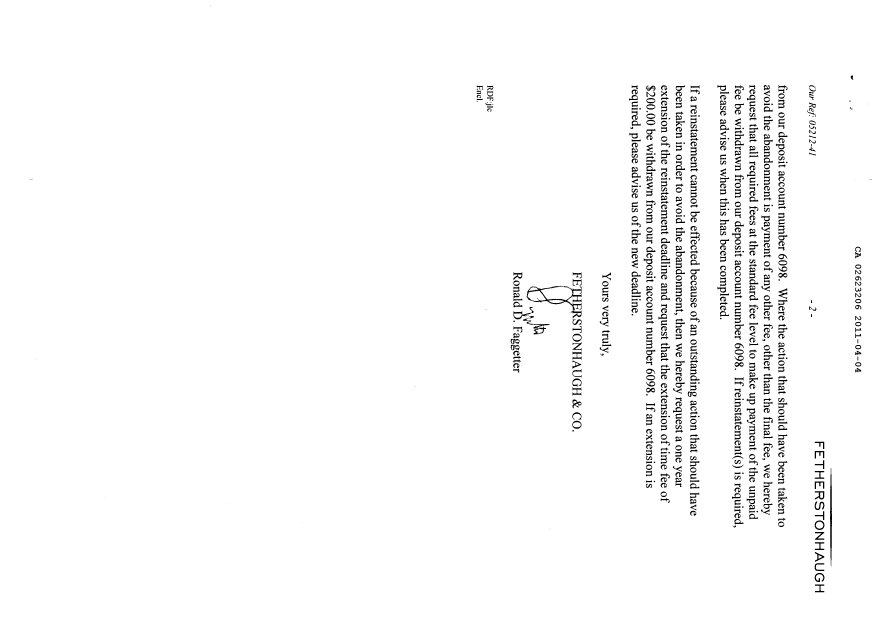 Canadian Patent Document 2623206. Correspondence 20110404. Image 2 of 2