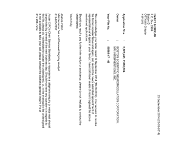 Document de brevet canadien 2623453. Correspondance 20131223. Image 1 de 1