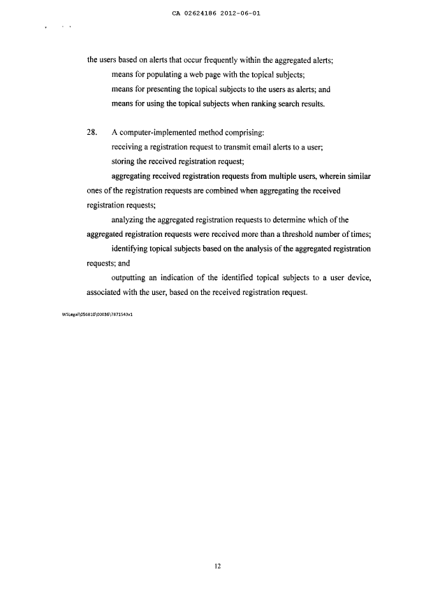 Canadian Patent Document 2624186. Prosecution-Amendment 20120601. Image 10 of 10