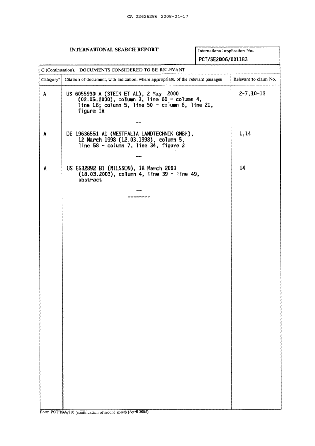 Document de brevet canadien 2626286. PCT 20080417. Image 2 de 4