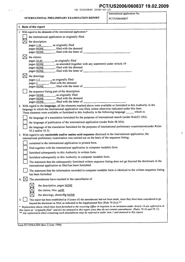 Canadian Patent Document 2629890. PCT 20080515. Image 2 of 8