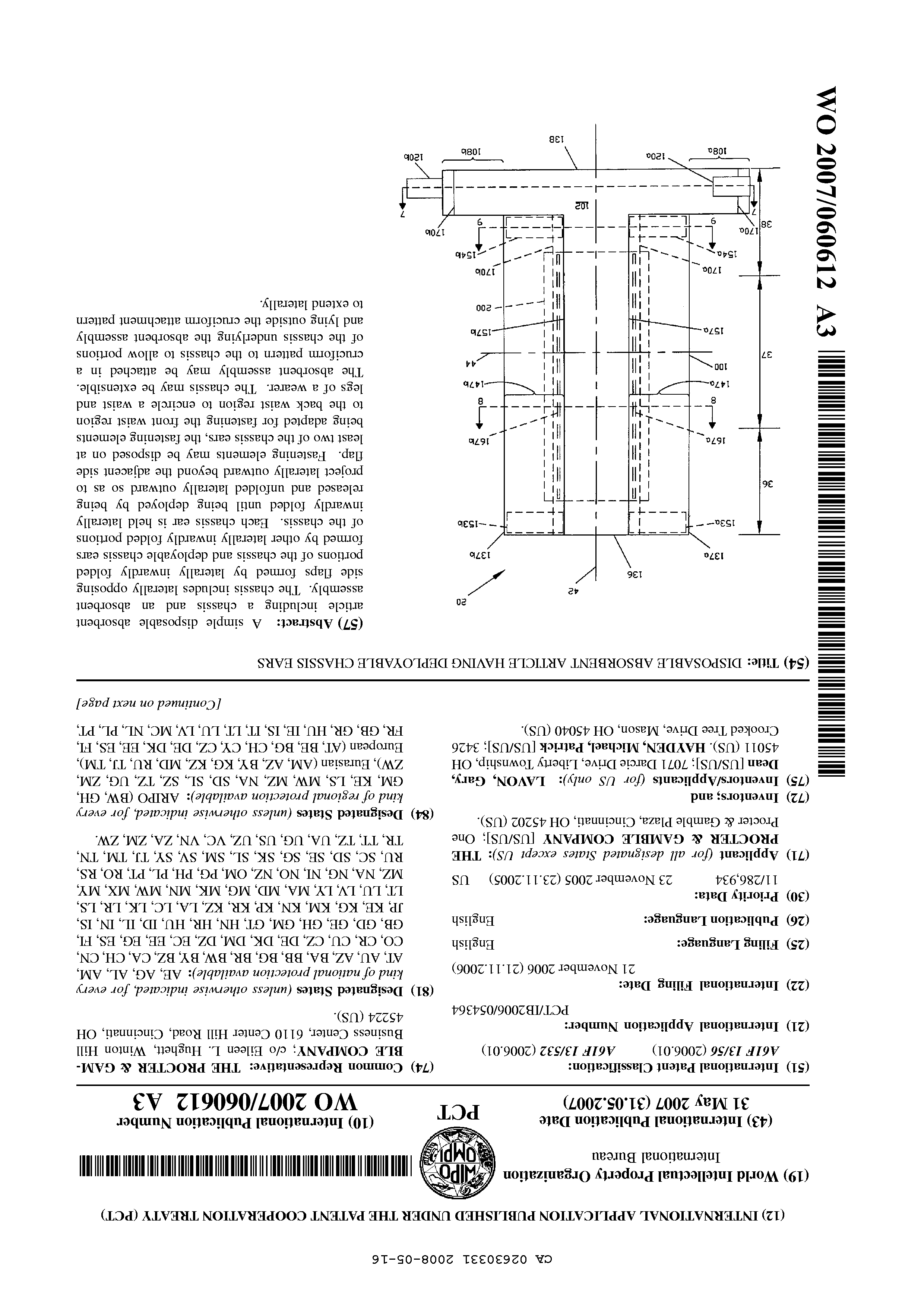 Canadian Patent Document 2630331. Abstract 20071216. Image 1 of 2
