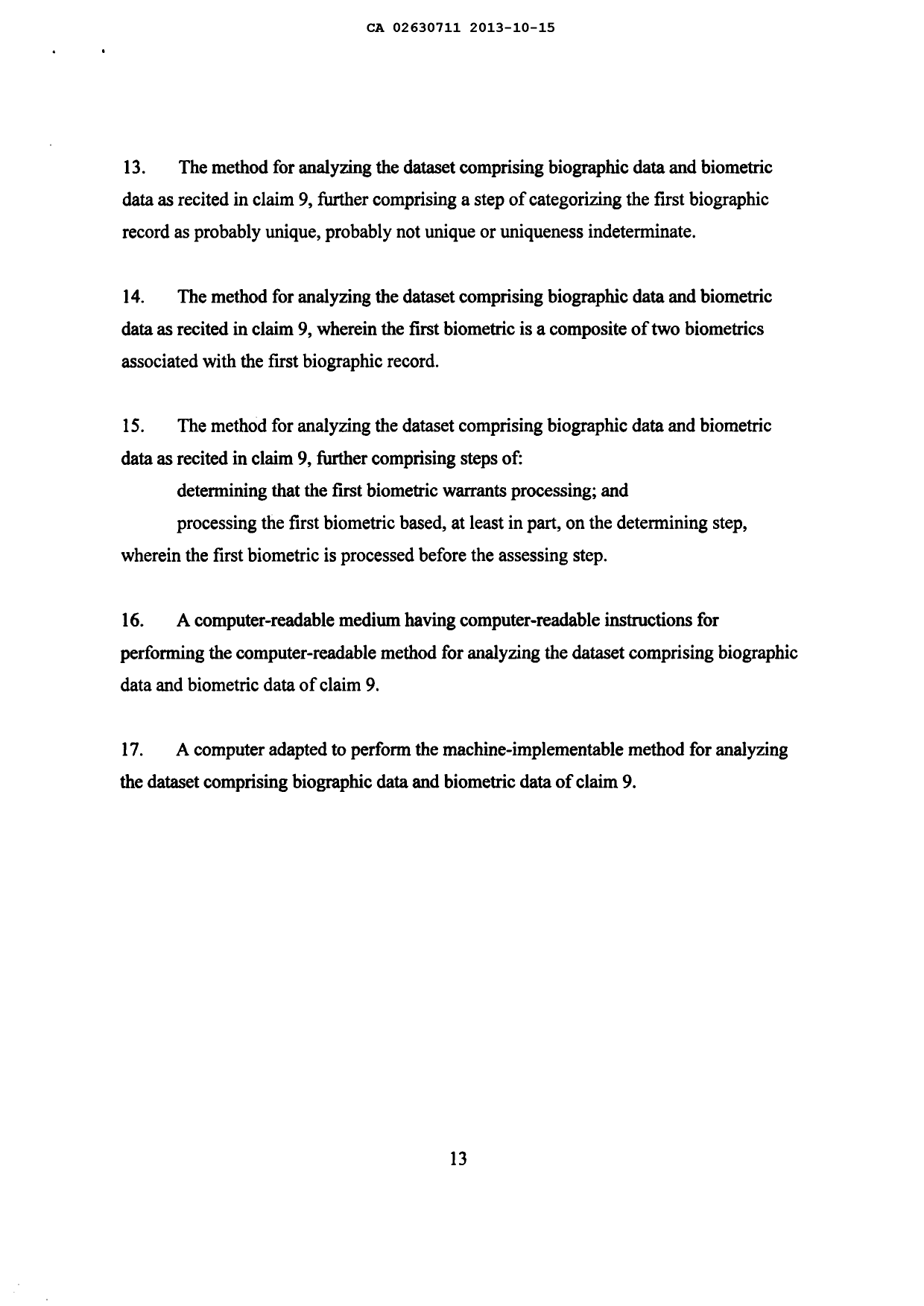 Document de brevet canadien 2630711. Poursuite-Amendment 20121215. Image 10 de 10