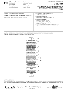Document de brevet canadien 2630944. Page couverture 20081104. Image 1 de 2