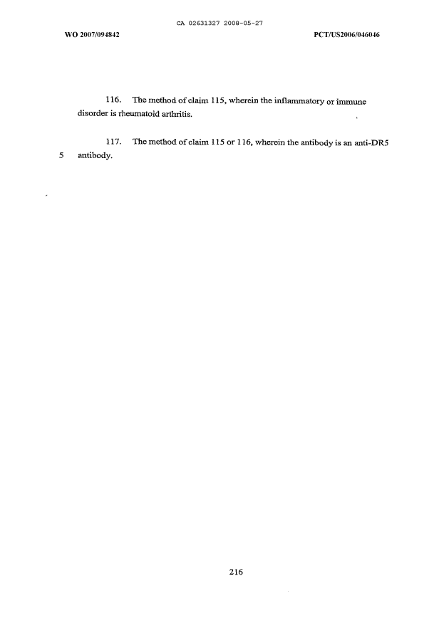 Document de brevet canadien 2631327. Revendications 20080527. Image 27 de 27