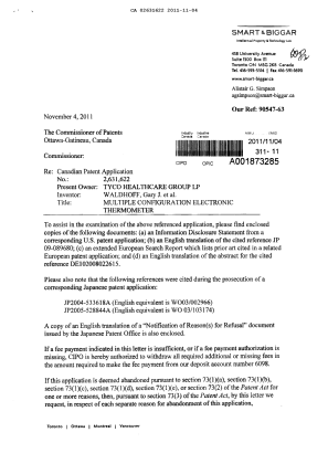 Document de brevet canadien 2631622. Poursuite-Amendment 20111104. Image 1 de 2