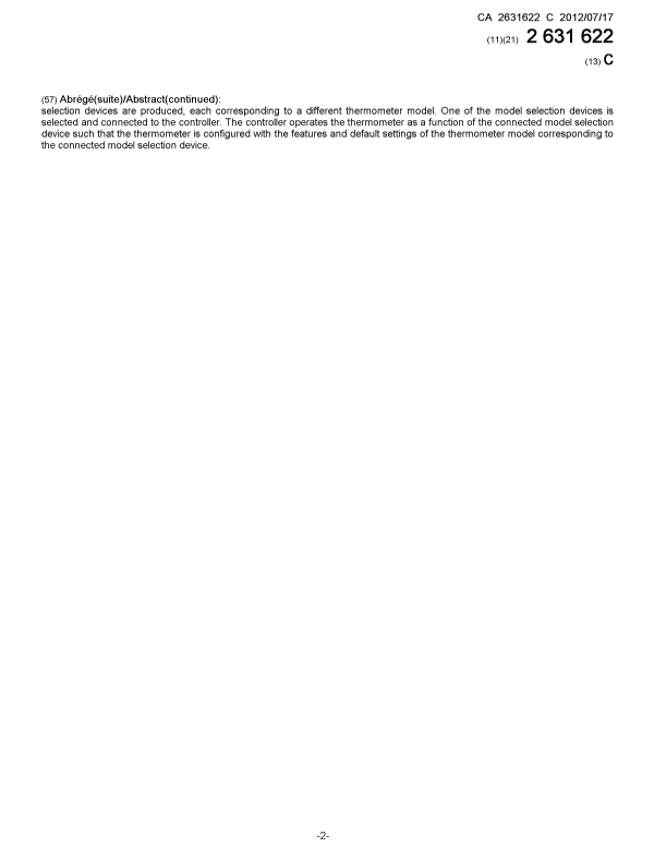 Document de brevet canadien 2631622. Page couverture 20120626. Image 2 de 2