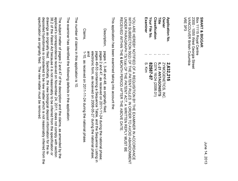 Canadian Patent Document 2632215. Prosecution-Amendment 20121214. Image 1 of 3