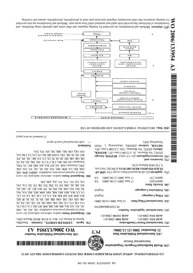 Canadian Patent Document 2632375. Abstract 20080208. Image 1 of 2