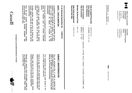 Document de brevet canadien 2632513. Correspondance 20091227. Image 1 de 1