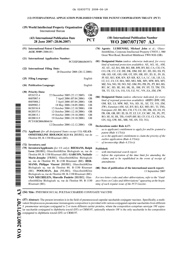 Document de brevet canadien 2633772. Abrégé 20071218. Image 1 de 1