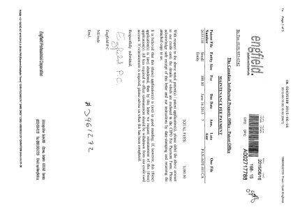 Canadian Patent Document 2635338. Fees 20141216. Image 1 of 1