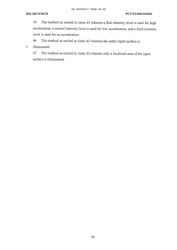 Document de brevet canadien 2635517. Revendications 20080625. Image 5 de 5