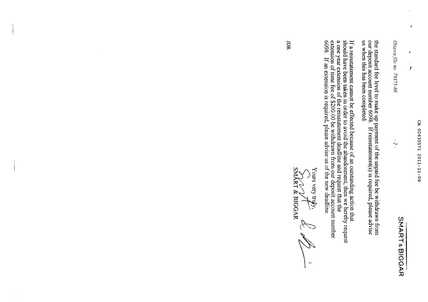 Document de brevet canadien 2635571. Poursuite-Amendment 20101209. Image 2 de 2