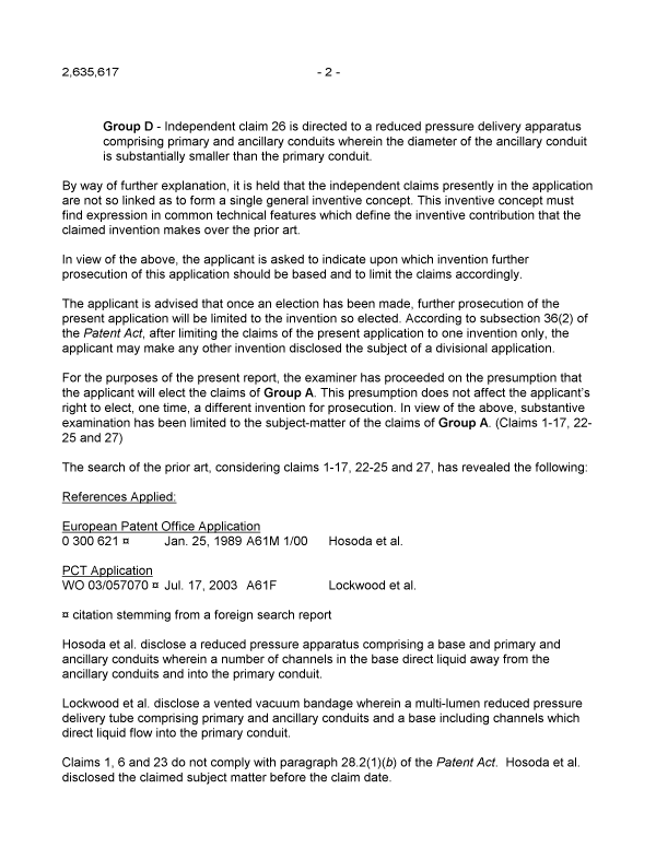 Document de brevet canadien 2635617. Poursuite-Amendment 20100216. Image 2 de 4