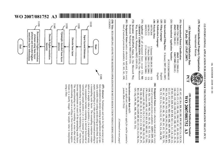 Document de brevet canadien 2635898. Abrégé 20080630. Image 1 de 2