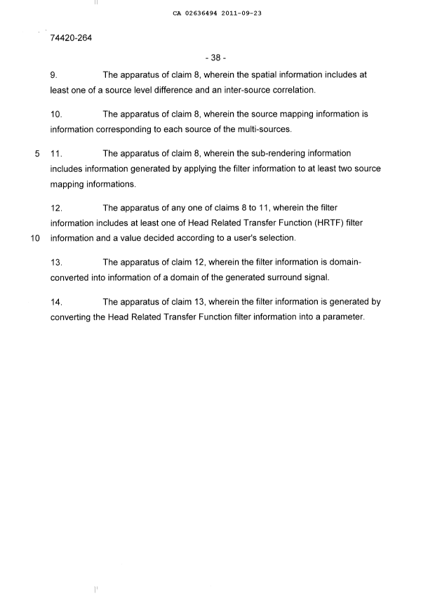 Document de brevet canadien 2636494. Poursuite-Amendment 20110923. Image 11 de 11