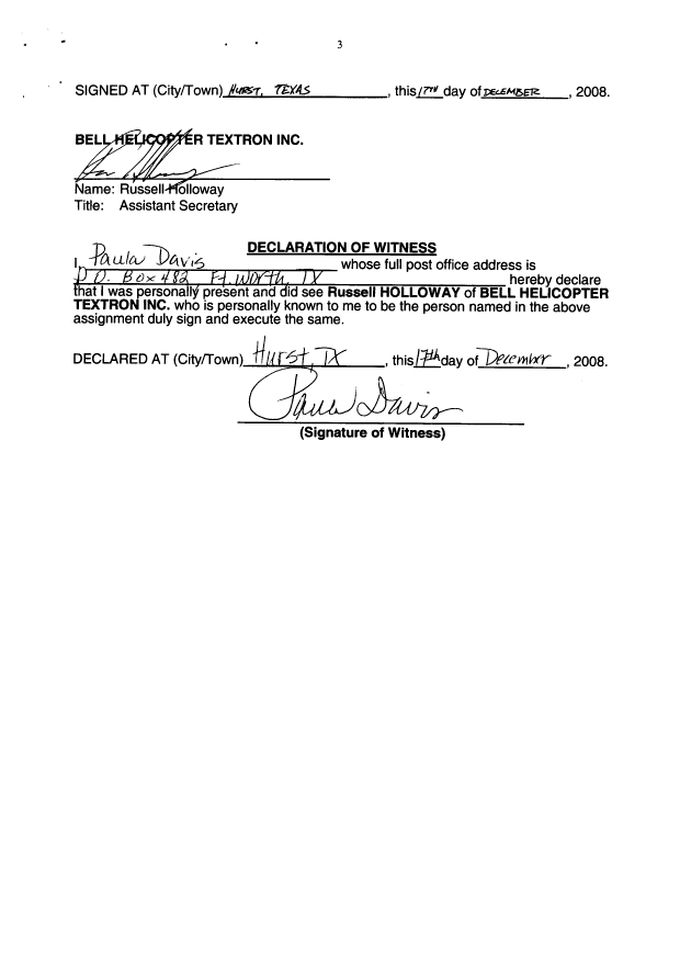 Document de brevet canadien 2637461. Cession 20090318. Image 4 de 4