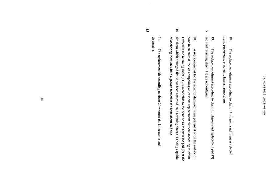 Document de brevet canadien 2638625. Revendications 20071208. Image 3 de 3