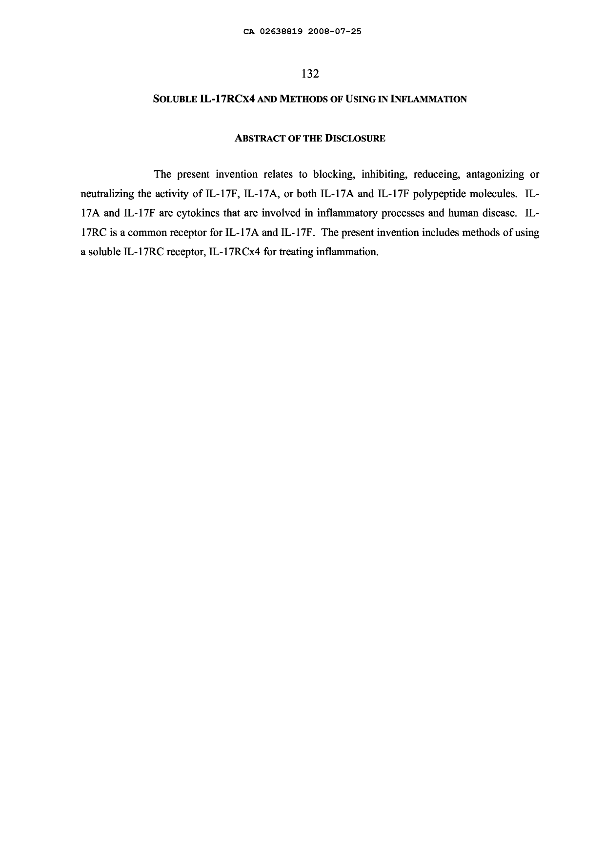 Document de brevet canadien 2638819. Abrégé 20080725. Image 1 de 1