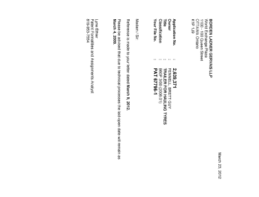 Document de brevet canadien 2639371. Correspondance 20111223. Image 1 de 1