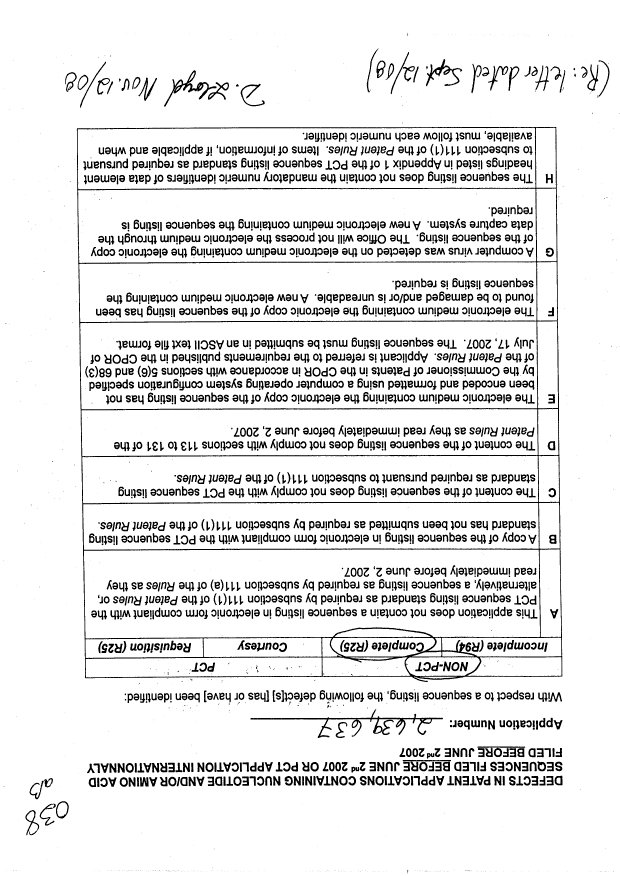 Canadian Patent Document 2639637. Prosecution-Amendment 20081112. Image 1 of 3