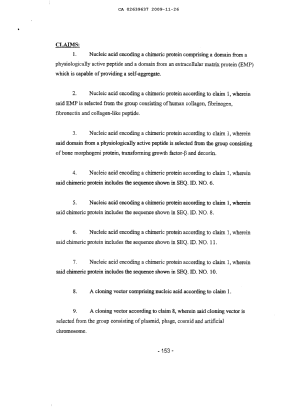 Document de brevet canadien 2639637. Revendications 20091126. Image 1 de 2