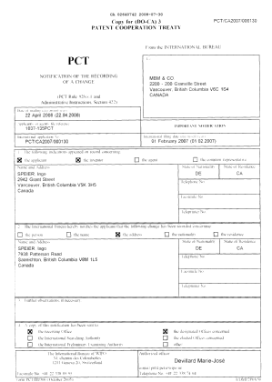 Document de brevet canadien 2640742. PCT 20080730. Image 1 de 6