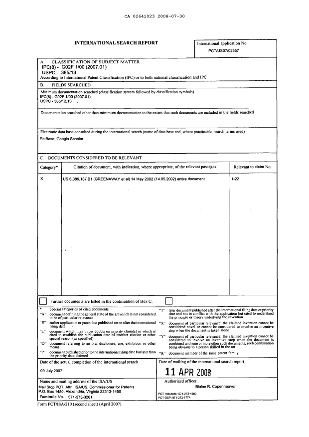 Document de brevet canadien 2641023. PCT 20080730. Image 2 de 2