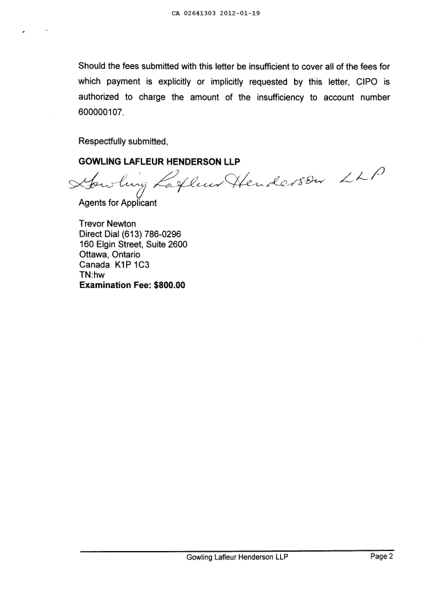 Canadian Patent Document 2641303. Prosecution-Amendment 20120119. Image 2 of 2